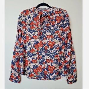 Prana Womens Floral Boho Peasant Blouse - Large - Like New!